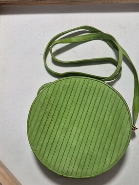 Valentino Garavani Lime Green Round Crossbody Bag